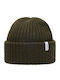 Beanie Männer Beanie mit Rippstrick in Khaki Farbe