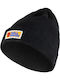 Vardag Beanie Unisex Σκούφος με Rib Πλέξη σε Μαύρο χρώμα