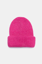Decoro Ribbed Beanie Cap Fuchsia