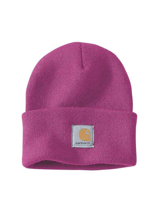 Carhartt WATCH HAT Beanie Unisex Σκούφος Πλεκτός σε Φούξια χρώμα