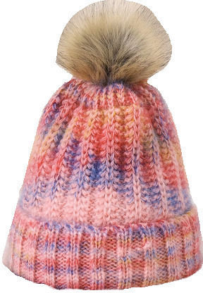 Ribbed Beanie Cap Pink