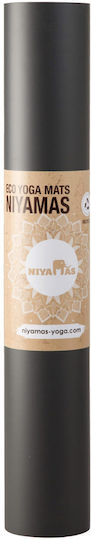 Niyamas Exercise Mat Gray with Carry Strap (183x68x0.5cm)