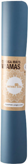 Niyamas Exercise Mat Blue with Carry Strap (183x68x0.5cm)