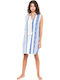 Pink Label Damen Kleid Strand Mehrfarbig