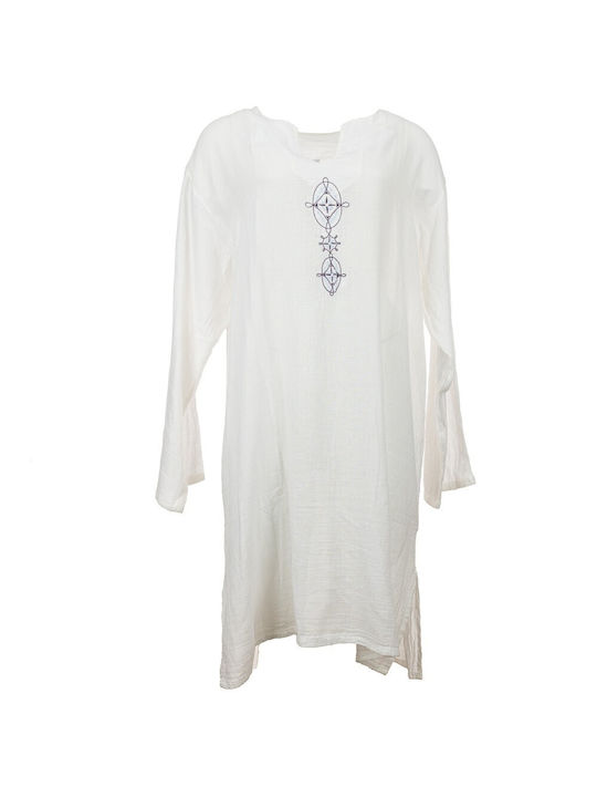 FantazyStores Damen Kaftan Strand Weiß