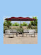 Aluminium Burgundischer Garten- und Terrassen-Sonnenschirm 4.49x2.45xHöhe 2.45 m