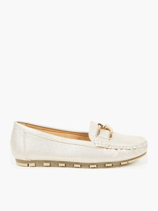 Women's Loafers in Beige Color