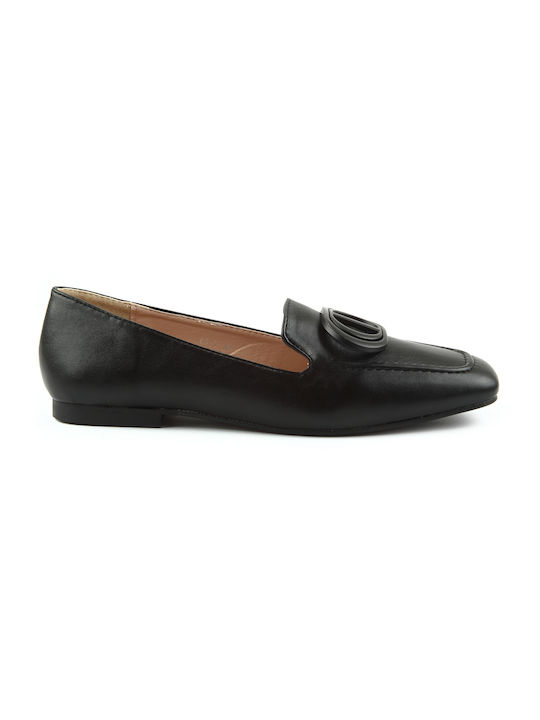 Fshoes Women's Moccasins in Black Color