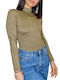 Long Sleeve Turtleneck Bodysuit Green