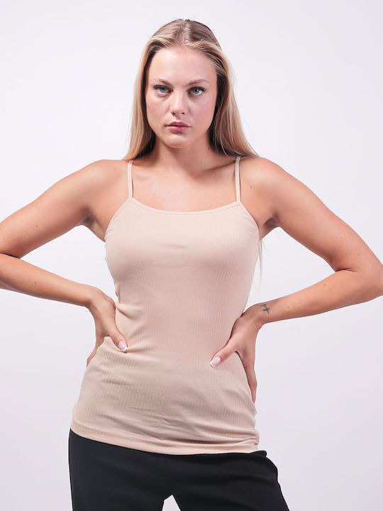 Berrak mit Spaghetti-Träger Beige Damen T-Shirt