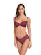 Miss Rosy Dantelat Set de Lenjerie Sutien cu Boxer Burgundy