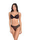 Miss Rosy Lace Underwear Set with Bra & String Black