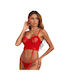 Intimonna Underwear Set with Sports Bra & String Red