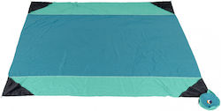 Ticket To The Moon Plastic Beach Mat Green 213x213cm