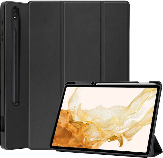 Tri-Fold Flip Cover Black for Galaxy Tab S7+