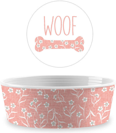 Tarhong Flower Fields Plastic Placemats for Dog & Cat 946ml in Pink Color