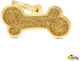 My Family SHINE Dog ID Bone Gold Metal