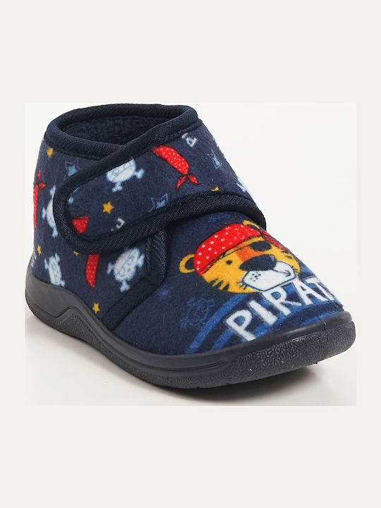 Piazza Shoes Παντόφλες Μποτάκια Navy Μπλε