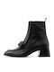 SOHO Leather Women's Ankle Boots with Medium Heel Black