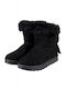 G Secret Women's Suede Boots with Fur Black