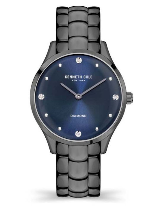 Kenneth Cole LADIES CRYSTALS Women's Watch with Black Metal Bracelet