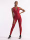 Women's Sleeveless One-piece Suit Burgundy