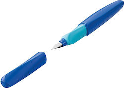 Pelikan Twist P457 Schreibfeder Mittel Blau mit Blau Tinte