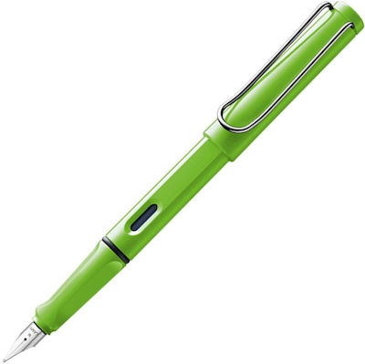 Lamy Safari Writing Pen Extra Fine Green made of Plastic with Blue και Green Ink