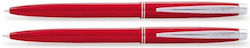 Scrikss Pen Set Ballpoint Mechanical Pencil Red