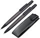 Macma Werbeatrikel Pen Set with Mechanical Pencil Gray in a case