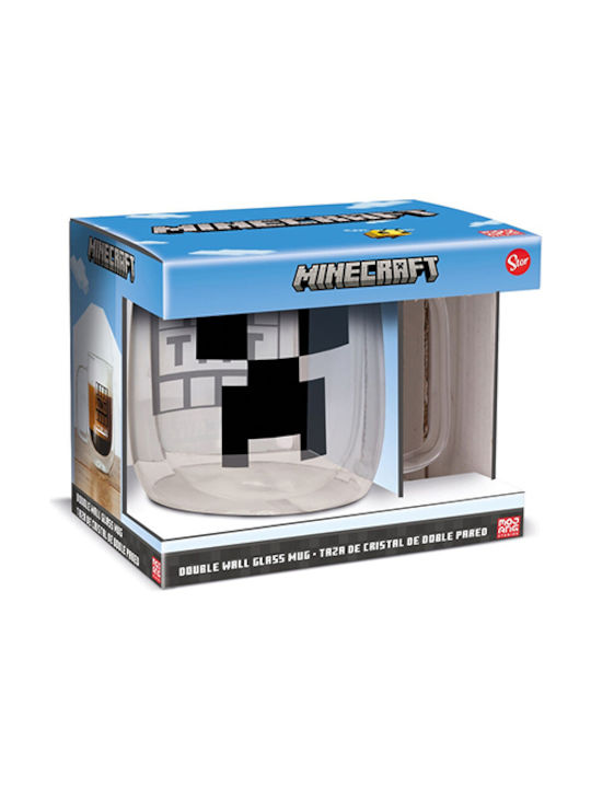 Stor Minecraft Tasse Glas Transparent 290ml 1Stück