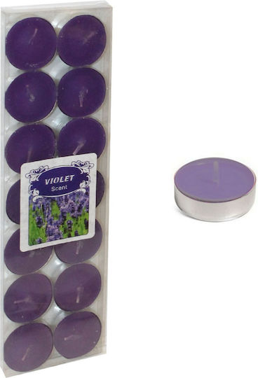Dlx Tealights with Scent Violet in Purple Color 14pcs