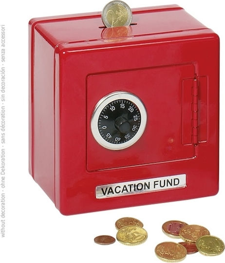 Next Money Box Metal Red 13.5x13x13.5cm