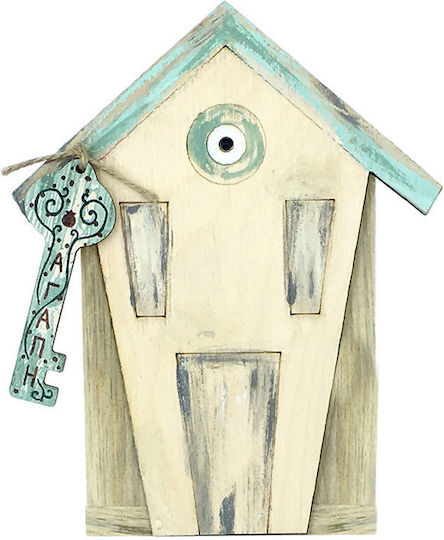 LiebeQueen Spardose Holz Beige 12x8.5x15cm