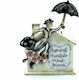 LiebeQueen Mary Poppins Children's Money Box Wooden Beige 10.5x5x15cm