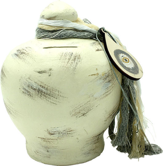 LiebeQueen Cutiuta de bani Ceramic Bej 13x13x16cm