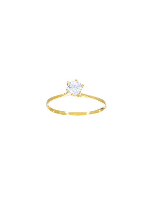 Mentzos Single Stone from Gold 14K