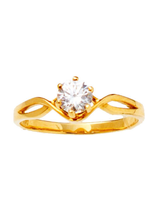 Kontopoulos Single Stone from Gold 14K