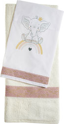 Nuova Vita Set Christening Oilcloths Ecru 3 Pieces