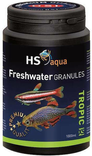 HS Aqua Τροφή για Τροπικά Ψάρια σε Κόκκους με Σπιρουλίνα 1000ml
