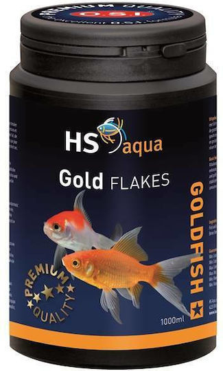 HS Aqua Τροφή για Χρυσόψαρα σε Νιφάδες με Σπιρουλίνα 1000ml