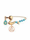 Paraxenies Child Safety Pin made of Gold Plated Silver with Cross for Boy