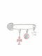 Paraxenies Child Safety Pin made of Silver with Cross for Girl