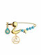 Paraxenies Child Safety Pin made of Gold Plated Silver with Cross for Boy