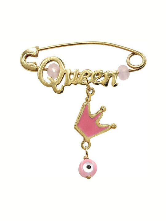 Roloi Kaliamanis Child Safety Pin made of Gold 9K for Girl