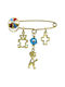 Roloi Kaliamanis Child Safety Pin made of Gold 9K with Cross for Boy