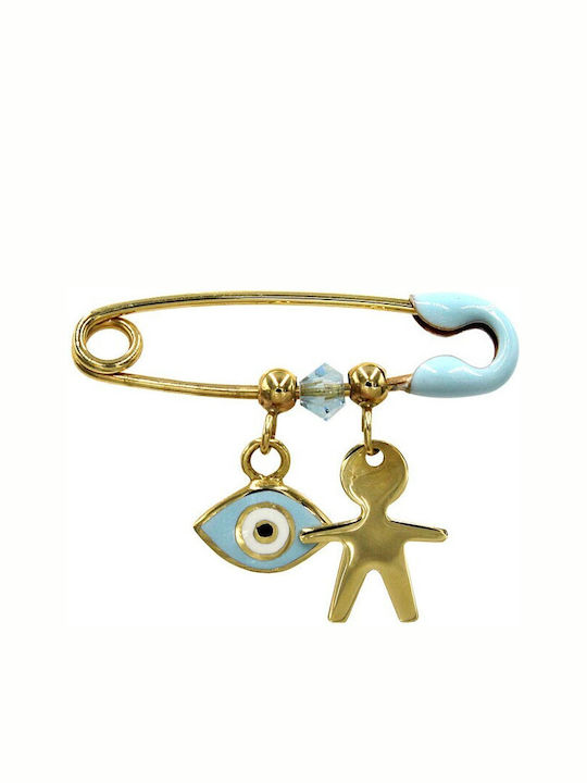 Roloi Kaliamanis Child Safety Pin made of Gold 14K for Boy