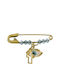 Roloi Kaliamanis Child Safety Pin made of Gold 9K with Cross for Boy