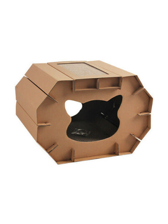 Pawise House Котешко драскало Бежов Подов 51x38x35.5см.