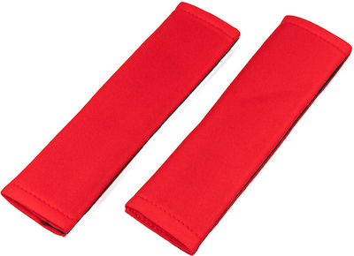 AMiO Set of 2pcs Car Seat Belt Pads Red